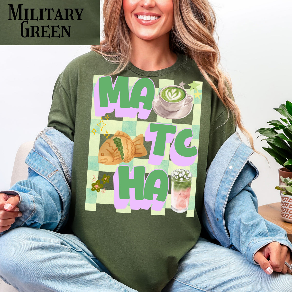 Matcha Latte T-Shirt | Retro Matcha Tea Illustration