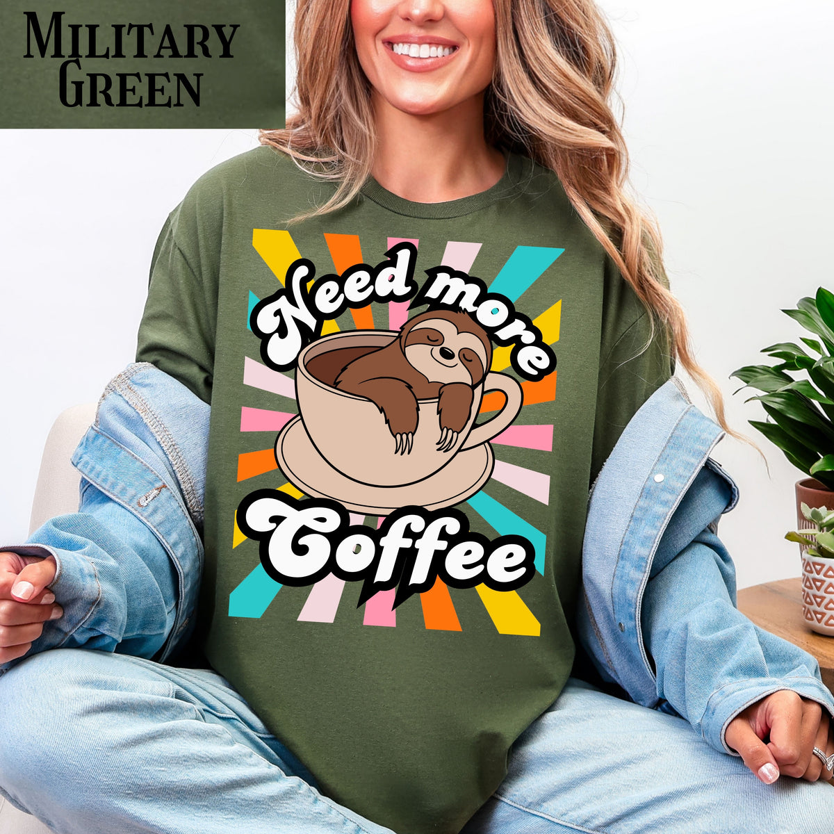 Cute Coffee Sloth Unisex Softstyle T-Shirt, Funny Tee, Gift for Coffee Lovers, Relaxation Vibe, Great for Casual Wear, Birthday Gift